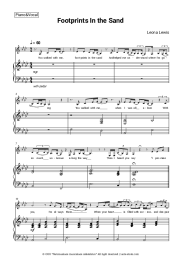 Sheet music, chords Leona Lewis - Footprints In the Sand