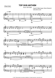 Sheet music, chords Harold Faltermeyer - Top Gun Anthem