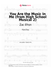 Sheet music, chords Zac Efron, Vanessa Hudgens - You Are the Music In Me (from High School Musical 2)