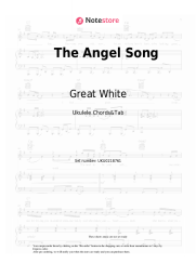 Sheet music, chords Great White - The Angel Song