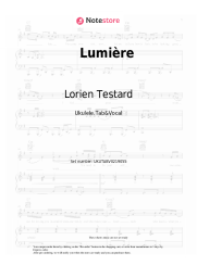 Sheet music, chords Lorien Testard, Alice Duport-Percier - Lumière