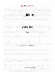 Sheet music, chords yung kai - blue