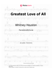 Sheet music, chords Whitney Houston - Greatest Love of All