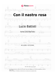 Sheet music, chords Lucio Battisti - Con il nastro rosa