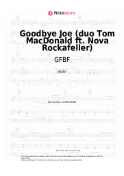 Sheet music, chords GFBF - Goodbye Joe (duo Tom MacDonald ft. Nova Rockafeller)