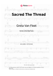 Sheet music, chords Greta Van Fleet - Sacred The Thread