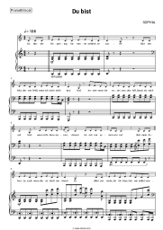 Sheet music, chords SOPHIA - Du bist