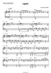 Sheet music, chords Kyle Alessandro - Lighter
