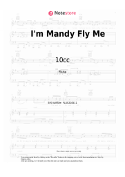 Sheet music, chords 10cc - I'm Mandy Fly Me