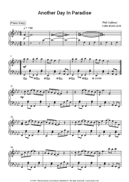 Sheet music, chords Phil Collins - Another Day In Paradise