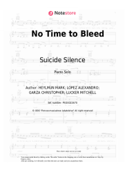 Sheet music, chords Suicide Silence - No Time to Bleed