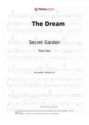 Sheet music, chords Secret Garden - The Dream