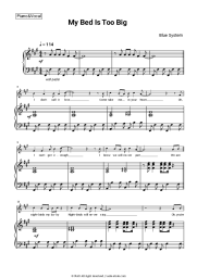 Sheet music, chords Blue System - My Bed Is Too Big