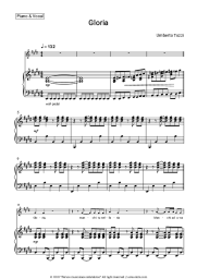 Sheet music, chords Umberto Tozzi - Gloria