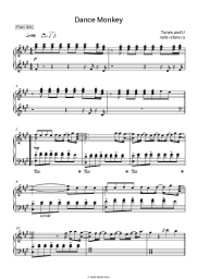 Sheet music, chords Tones and I - Dance Monkey