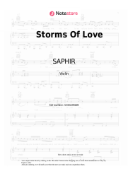 Sheet music, chords SAPHIR - Storms Of Love