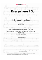 Sheet music, chords Hollywood Undead - Everywhere I Go