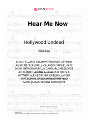 Sheet music, chords Hollywood Undead - Hear Me Now