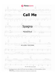 Sheet music, chords Spagna - Call Me