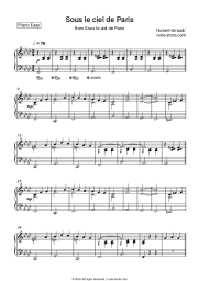 Sheet music, chords Hubert Giraud - Sous le ciel de Paris 