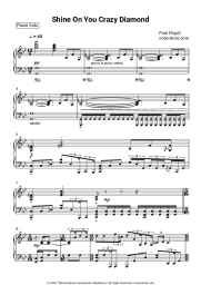 Sheet music, chords Pink Floyd - Shine On You Crazy Diamond