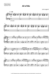 Sheet music, chords John Legend - All of Me