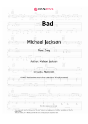 Sheet music, chords Michael Jackson - Bad