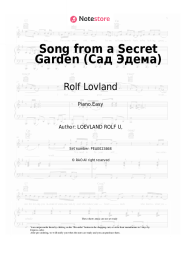 Sheet music, chords Rolf Lovland - Song from a Secret Garden