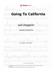 Sheet music, chords Led Zeppelin - Going To California