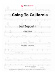 Sheet music, chords Led Zeppelin - Going To California