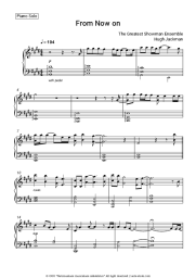 Sheet music, chords The Greatest Showman Ensemble, Hugh Jackman - From Now on