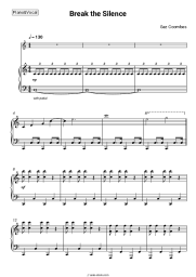 Sheet music, chords Gaz Coombes - Break the Silence