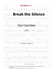 Sheet music, chords Gaz Coombes - Break the Silence