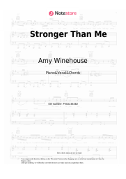 Sheet music, chords Amy Winehouse - Stronger Than Me