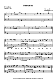 Sheet music, chords Maroon 5 - Memories