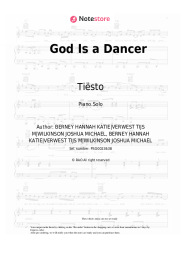 Sheet music, chords Tiësto, Mabel - God Is a Dancer