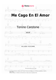 Sheet music, chords Tonino Carotone - Me Cago En El Amor