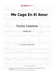 Sheet music, chords Tonino Carotone - Me Cago En El Amor