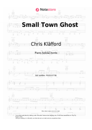Sheet music, chords Chris Kläfford - Small Town Ghost