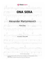 Sheet music, chords Alexander Martsinkevich, Grigory Esayan - ONA SERA