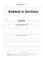 Sheet music, chords Jazeek - Baddest in Germany