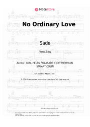 Sheet music, chords Sade - No Ordinary Love