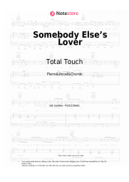 Sheet music, chords Total Touch - Somebody Else’s Lover