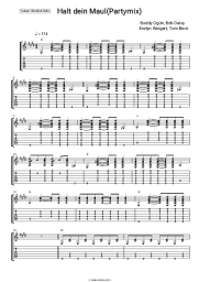 Sheet music, chords Buddy Ogün, Bob Daisy, Evelyn Weigert, Tom Beck - Halt dein Maul (Partymix)
