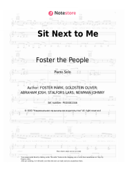Sheet music, chords Foster the People - Sit Next to Me