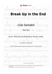 Sheet music, chords Cole Swindell - Break Up in the End