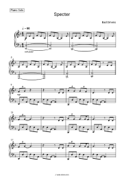 Sheet music, chords Bad Omens - Specter