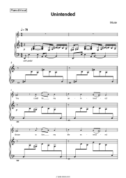 Sheet music, chords Muse - Unintended