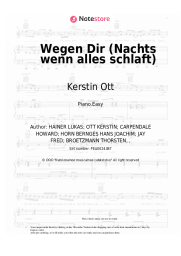 Sheet music, chords Kerstin Ott - Wegen Dir (Nachts wenn alles schlaft)