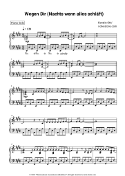 Sheet music, chords Kerstin Ott - Wegen Dir (Nachts wenn alles schlaft)